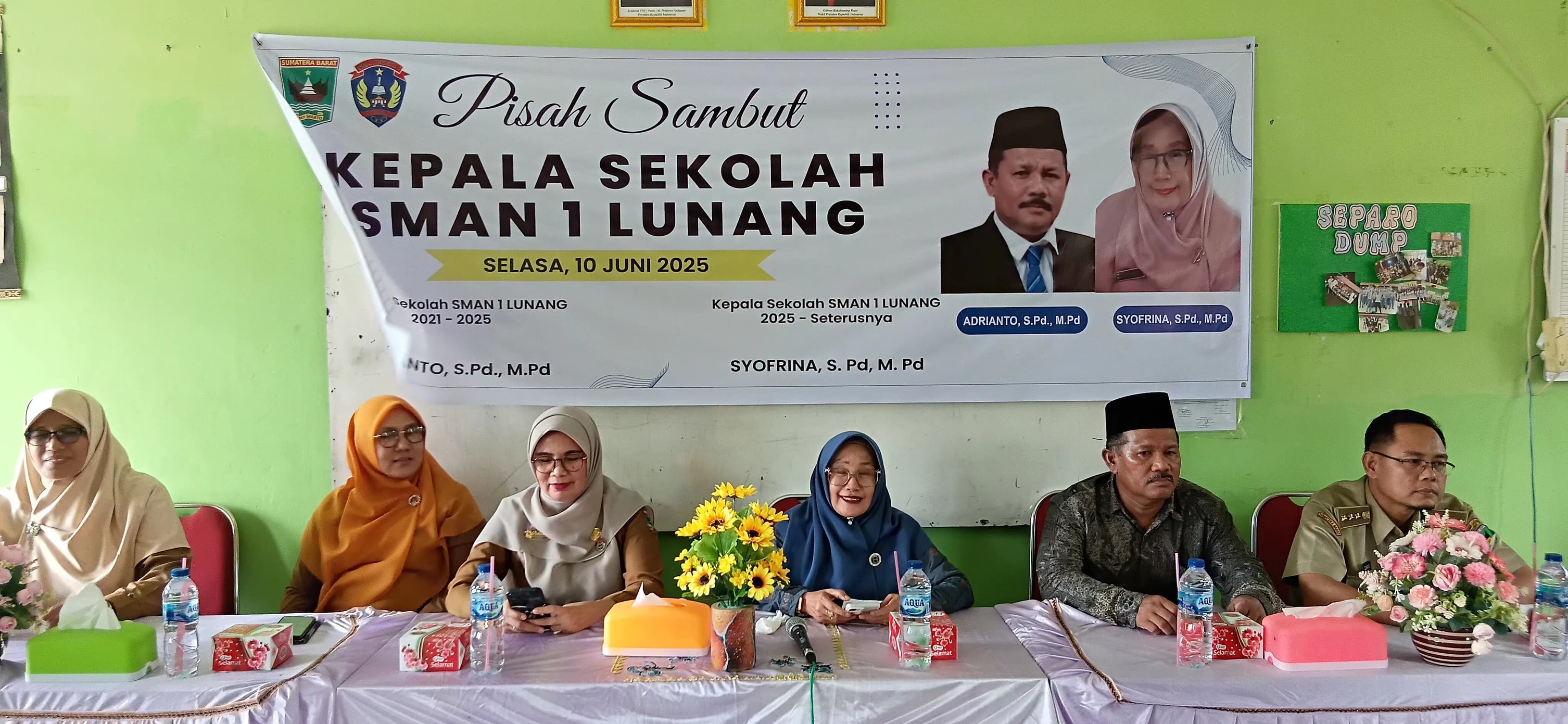 Camat Lunang Hadiri Acara Pisah Sambut Kepala SMAN 1 Lunang