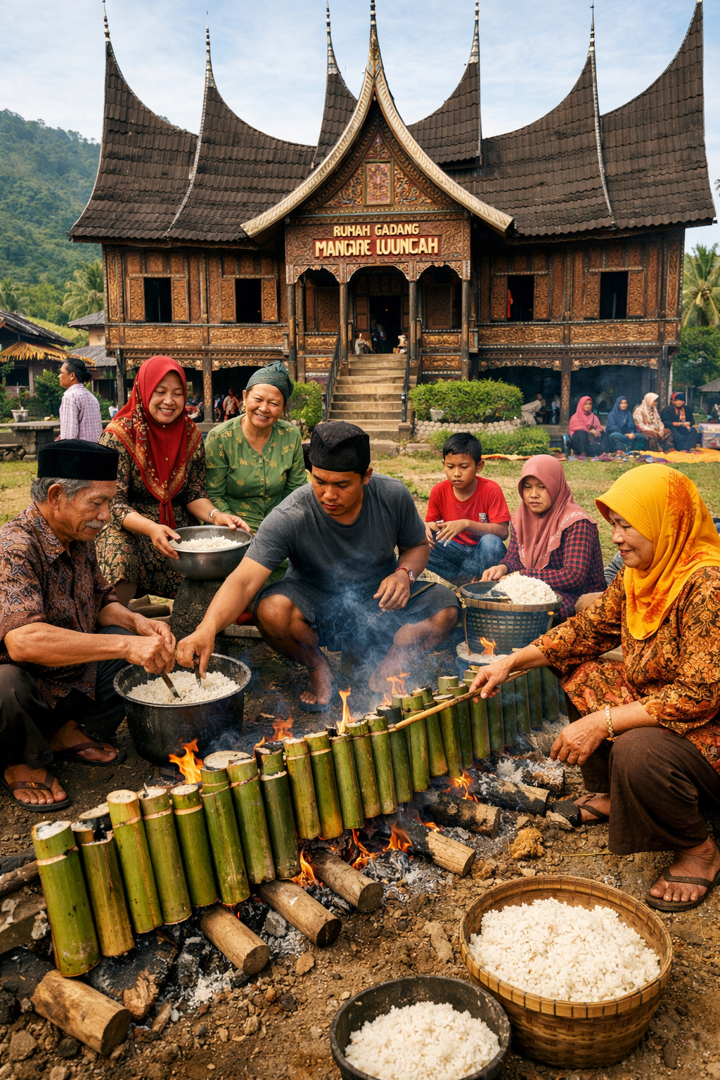 Lamang makanan khas rumah gadang mande rubiah 