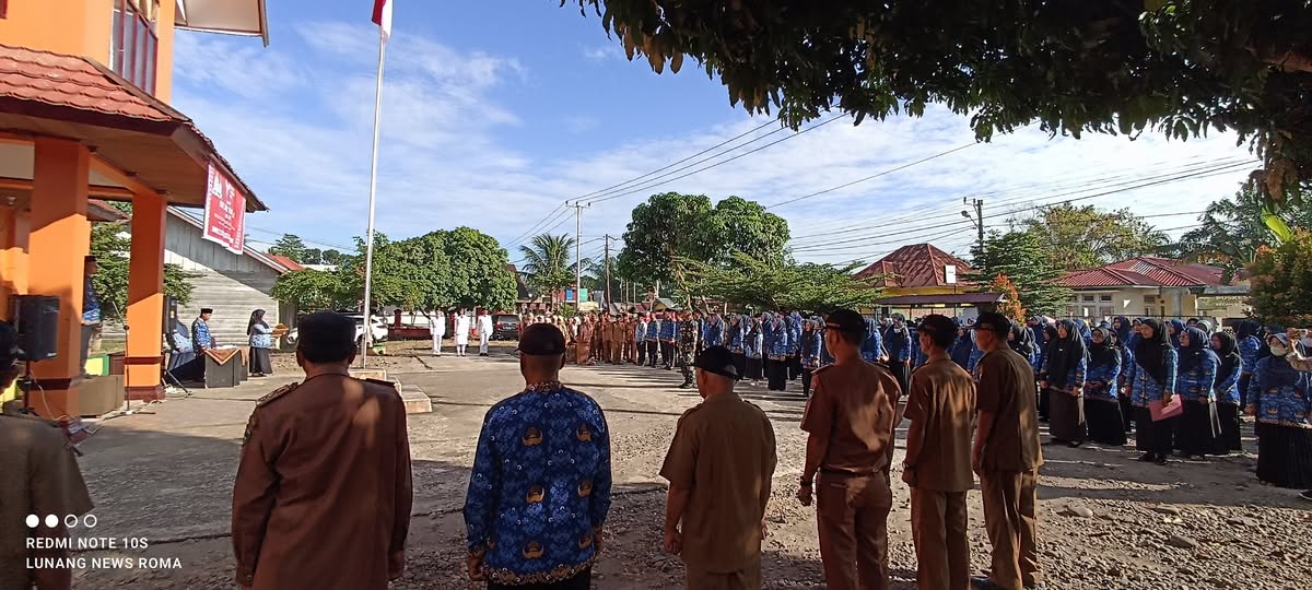 Upacara Peringatan Hari Lahir Pancasila 2 Juni 2025 di Kecamatan Lunang Berlangsung Khidmat
